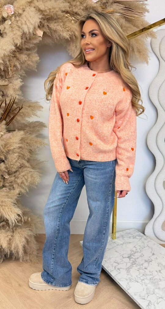 CANDY HEART SWEAT/VEST 683 PEACH CANDY HEART SWEAT/VEST 683 PEACH