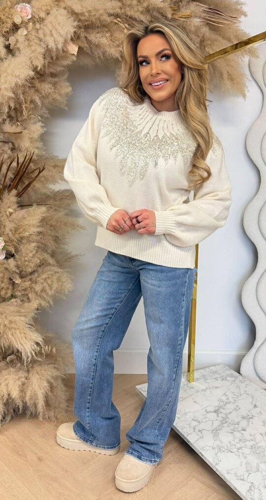 LUXURY GLITZ SWEAT 226 BEIGE LUXURY GLITZ SWEAT 226 BEIGE