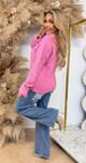 V SEQUIN SLEEVE SWEAT 381240 FUCSHIA V SEQUIN SLEEVE SWEAT 381240 FUCSHIA