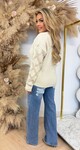 V SEQUIN SLEEVE SWEAT 381240 BEIGE V SEQUIN SLEEVE SWEAT 381240 BEIGE