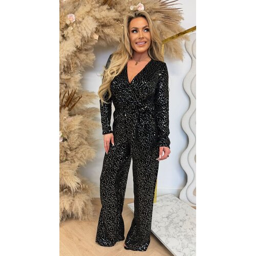 MIDNIGHT SPARKLE LONGSLEEVE JUMPSUIT SILVER MIDNIGHT SPARKLE LONGSLEEVE JUMPSUIT SILVER