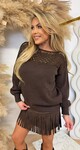 CROCHET SWEAT 9335 CHOCO CROCHET SWEAT 9335 CHOCO
