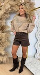 LUXURY GLITZ SWEAT 226 TAUPE LUXURY GLITZ SWEAT 226 TAUPE