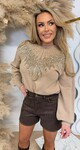 LUXURY GLITZ SWEAT 226 TAUPE LUXURY GLITZ SWEAT 226 TAUPE