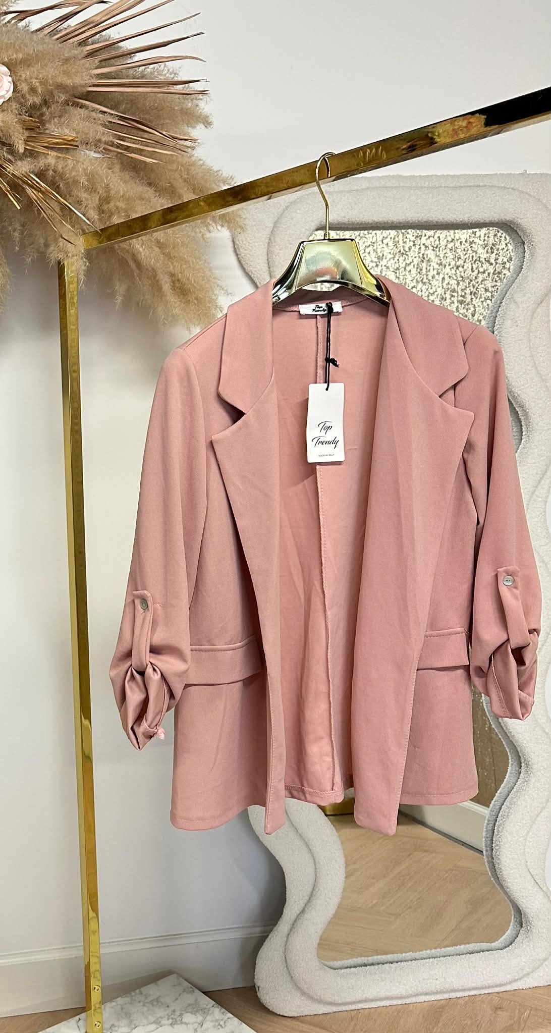 BASIC OMSLAG VESTJE OLDPINK BASIC OMSLAG VESTJE OLDPINK