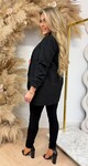 RUFFLE MOUW GLITTER BLAZER BLACK RUFFLE MOUW GLITTER BLAZER BLACK