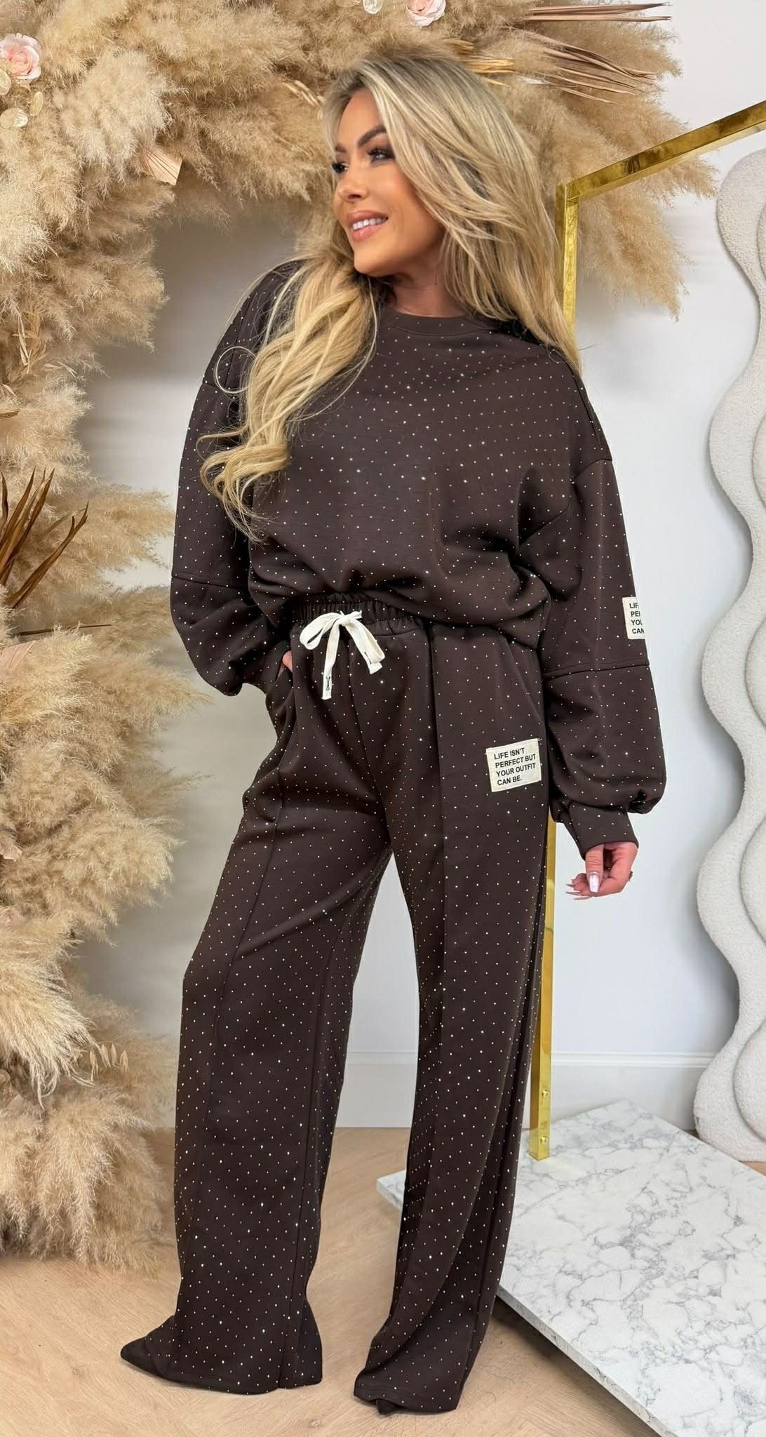 GLITTER EMBLEEM SET CHOCO