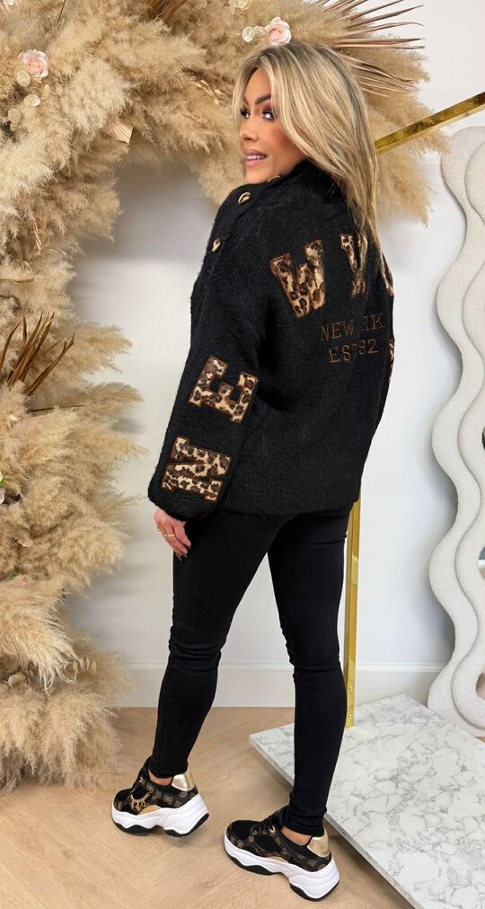 LEO BUTTON SHINE SWEAT 7513 BLACK LEO BUTTON SHINE SWEAT 7513 BLACK