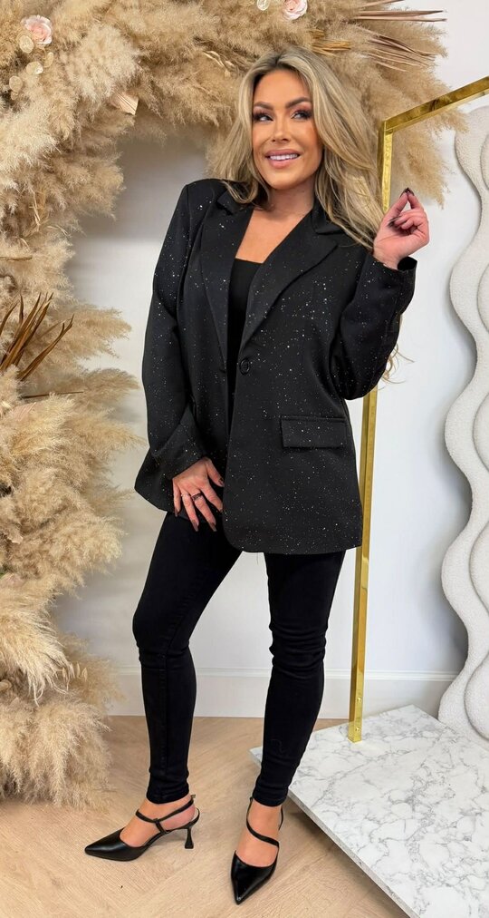 SPARKLE PERFECT BLAZER BLACK SPARKLE PERFECT BLAZER BLACK