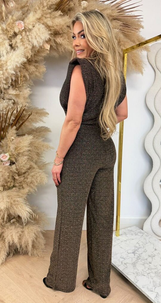 LIV LUREX SPARKLE JUMPSUIT GOLD LIV LUREX SPARKLE JUMPSUIT GOLD