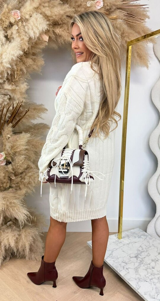 KABEL OVERSIZED DRESS 5566 CREME KABEL OVERSIZED DRESS 5566 CREME