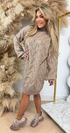 KABEL OVERSIZED DRESS 5566 TAUPE KABEL OVERSIZED DRESS 5566 TAUPE