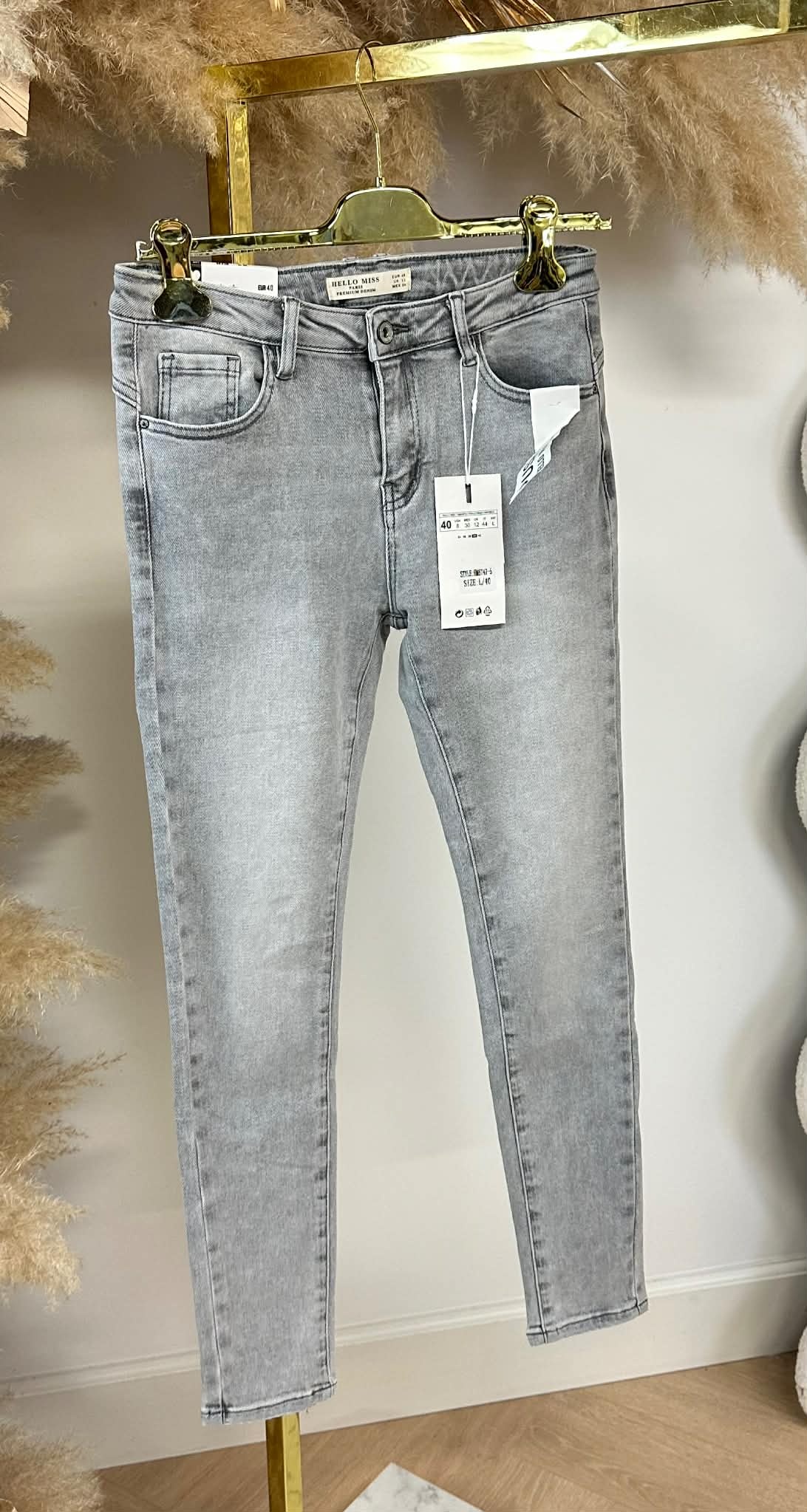 PUSH UP JEANS GREY