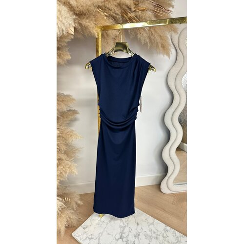 SMALL RIB STRETCHY DRESS NAVY SMALL RIB STRETCHY DRESS NAVY