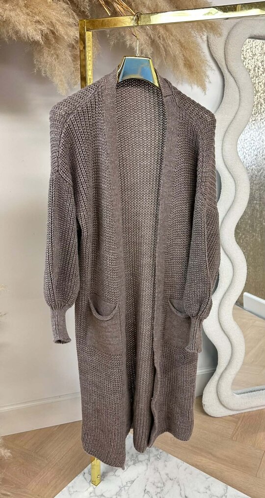 DIANNE KNITTED LOUNGE VEST TAUPE