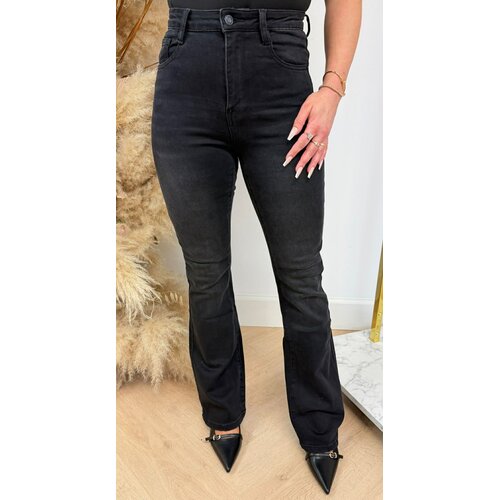 FLARED STRETCH JEANS 6141-4 DARKGREY