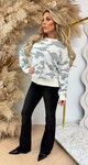 ACTIE SWEAT COW MINI SEQUIN SWEAT 3831213 OFFWHITE/GREY ACTIE SWEAT COW MINI SEQUIN SWEAT 3831213 OFFWHITE/GREY