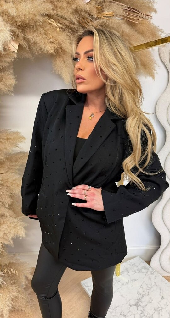 LUXURY DIAMOND BLAZER L033 BLACK LUXURY DIAMOND BLAZER L033 BLACK
