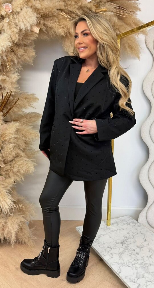 LUXURY DIAMOND BLAZER L033 BLACK LUXURY DIAMOND BLAZER L033 BLACK