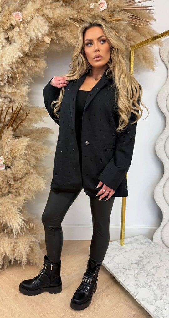 LUXURY DIAMOND BLAZER L033 BLACK LUXURY DIAMOND BLAZER L033 BLACK