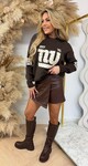 NY STUDDED SWEAT 3831337 CHOCO NY STUDDED SWEAT 3831337 CHOCO