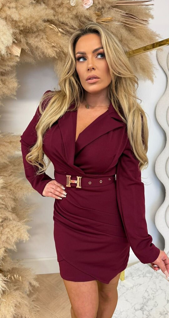 MANDY H CHIQUE DRESS BORDEAUX MANDY H CHIQUE DRESS BORDEAUX