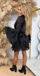NOELLA SHINE RUFFLE DRESS 2957 BLACK NOELLA SHINE RUFFLE DRESS 2957 BLACK