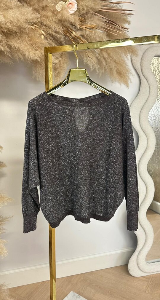 LUREX SPARKLE SWEAT CHOCO