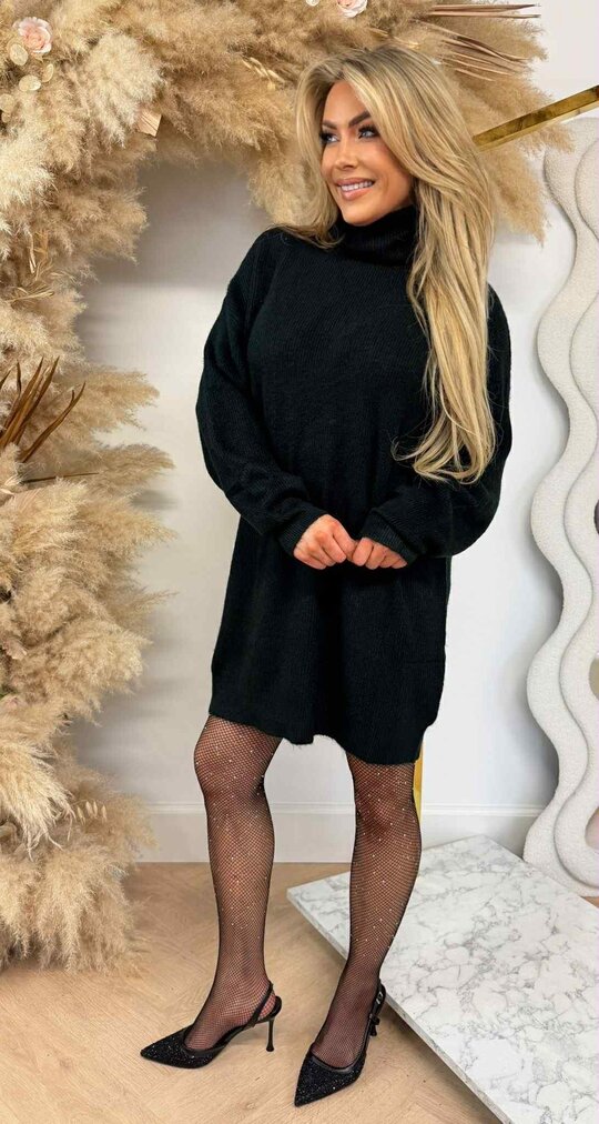 MILANO KOL DRESS 619-18 BLACK MILANO KOL DRESS 619-18 BLACK