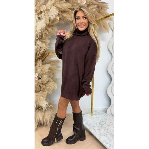 MILANO KOL DRESS 619-18 CAFE/CHOCO MILANO KOL DRESS 619-18 CAFE/CHOCO