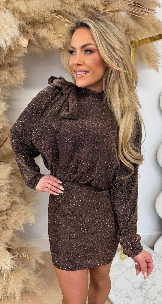 GLITTER LUS DRESS 26136 CHOCO GLITTER LUS DRESS 26136 CHOCO