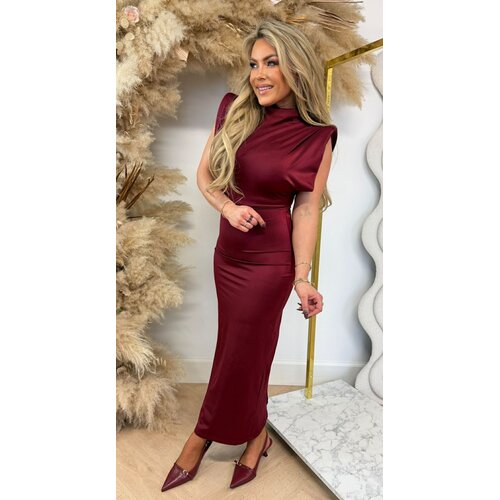 YARA SATIN MAXI DRESS BORDEAUX YARA SATIN MAXI DRESS BORDEAUX