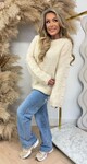BUTTON SLEEVE SWEAT 25003 BEIGE BUTTON SLEEVE SWEAT 25003 BEIGE