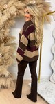 STRIPE LUREX STIKSEL TRUI CHOCO/BORDEAUX STRIPE LUREX STIKSEL TRUI CHOCO/BORDEAUX