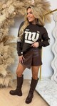 NY STUDDED SWEAT 3831337 CHOCO NY STUDDED SWEAT 3831337 CHOCO