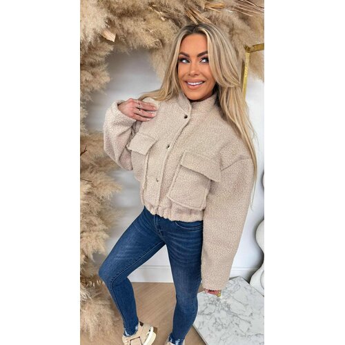 TEDDY BOMBER JACKET BEIGE TEDDY BOMBER JACKET BEIGE