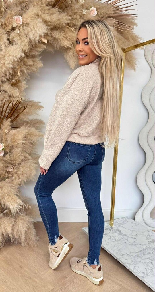 TEDDY BOMBER JACKET BEIGE TEDDY BOMBER JACKET BEIGE