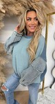 DENIM SLEEVE TRUI 7125 BLUE DENIM SLEEVE TRUI 7125 BLUE