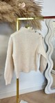 GLAM BUTTON SWEAT 8056 BEIGE