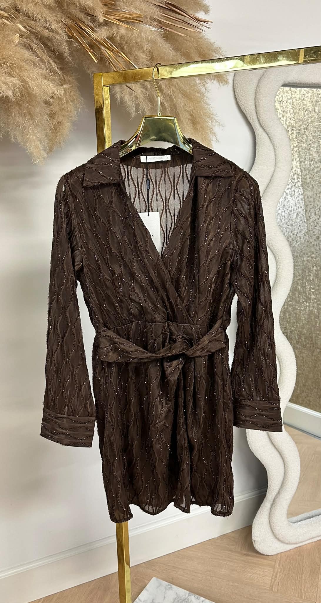 SHIMMER SHINE DRESS 5364 DARKCHOCO SHIMMER SHINE DRESS 5364 DARKCHOCO