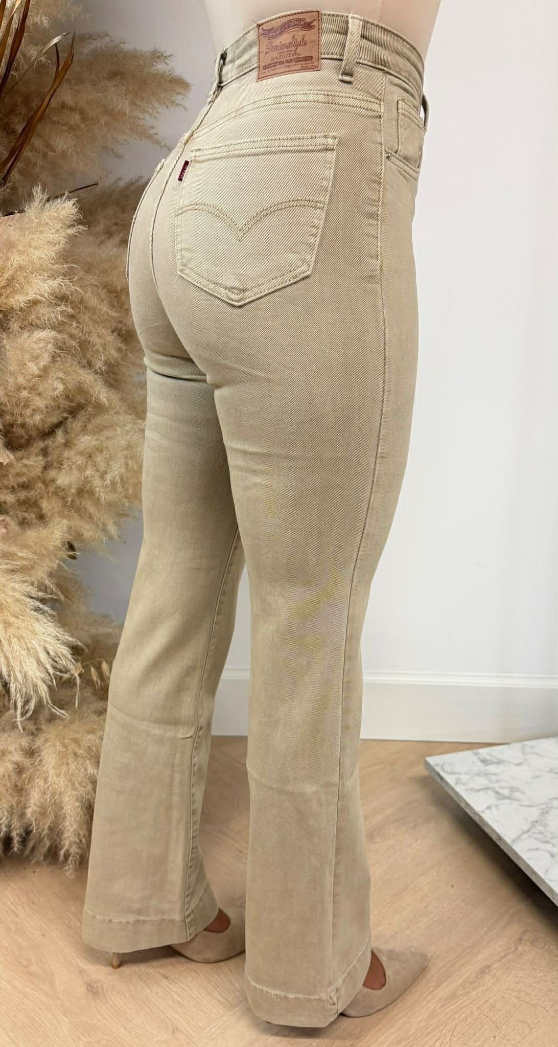 LEVY STRETCH JEANS 78219-3 BEIGE LEVY STRETCH JEANS 78219-3 BEIGE