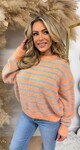 STRIPE SWEAT 1837 ORANGE/CIEL