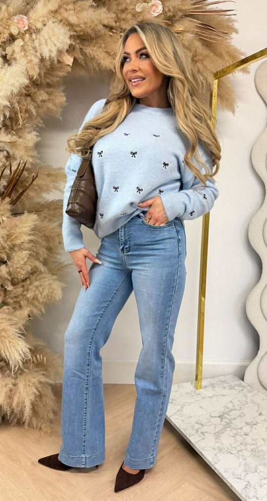 ALL OVER BOW CUTE SWEAT 737 LIGHTBLUE ALL OVER BOW CUTE SWEAT 737 LIGHTBLUE