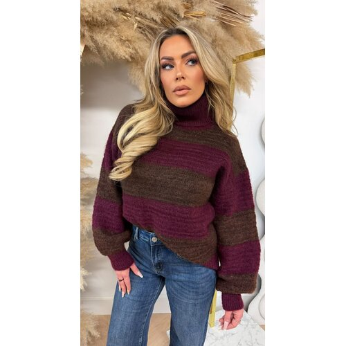 KOL STRIPE SWEAT 1944 BURGUNDY KOL STRIPE SWEAT 1944 BURGUNDY