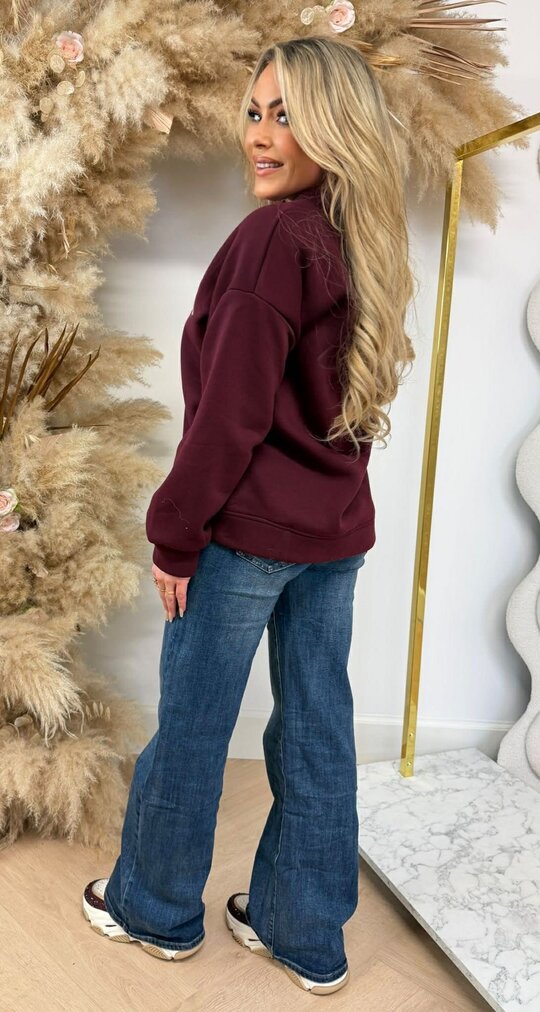 PARIS JUST WEEKEND FLEECE SWEAT *L* BORDEAUX PARIS JUST WEEKEND FLEECE SWEAT *L* BORDEAUX