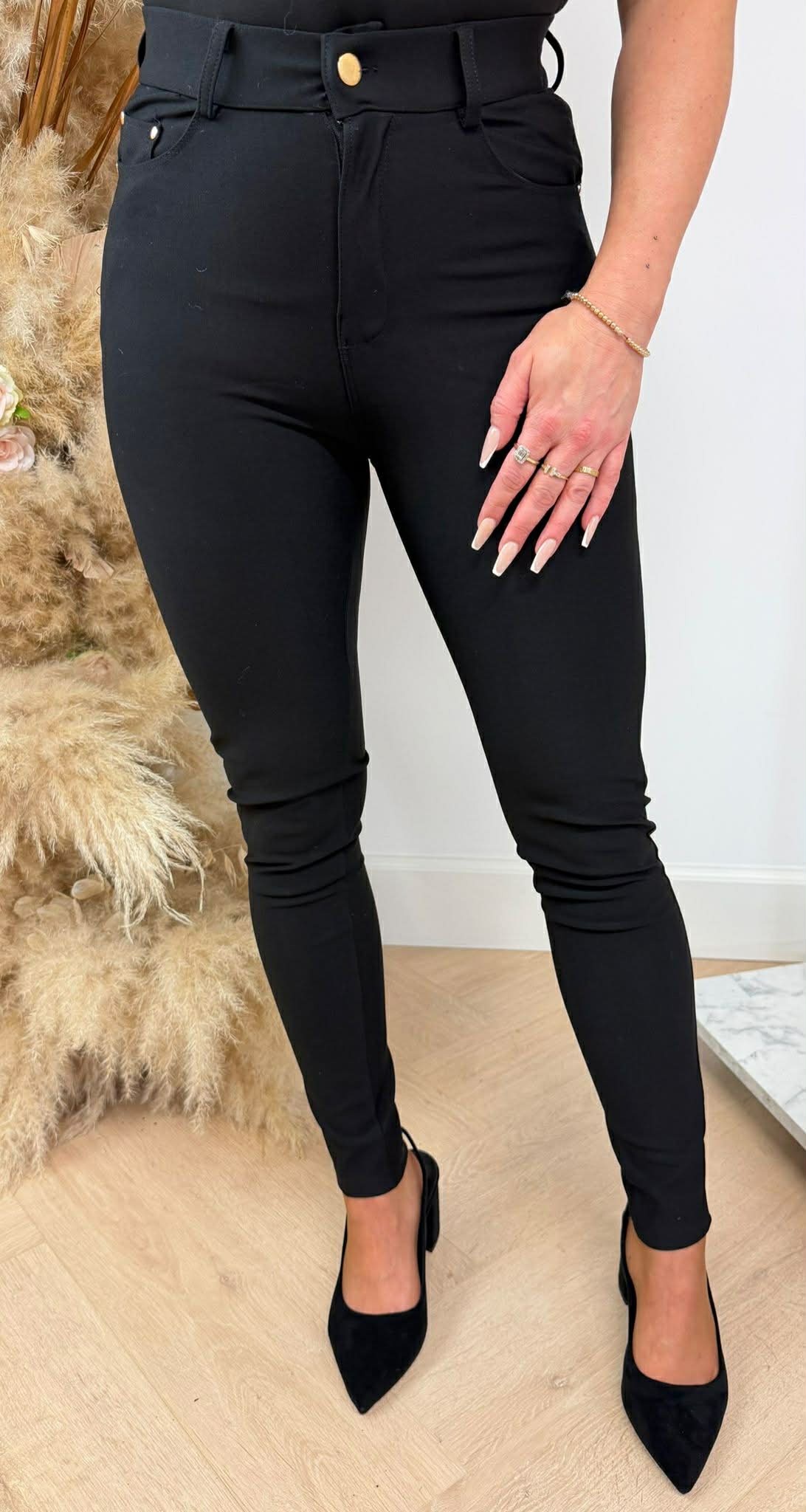 YU & ME STRETCH TREGGING 1268-1 BLACK YU & ME STRETCH TREGGING 1268-1 BLACK