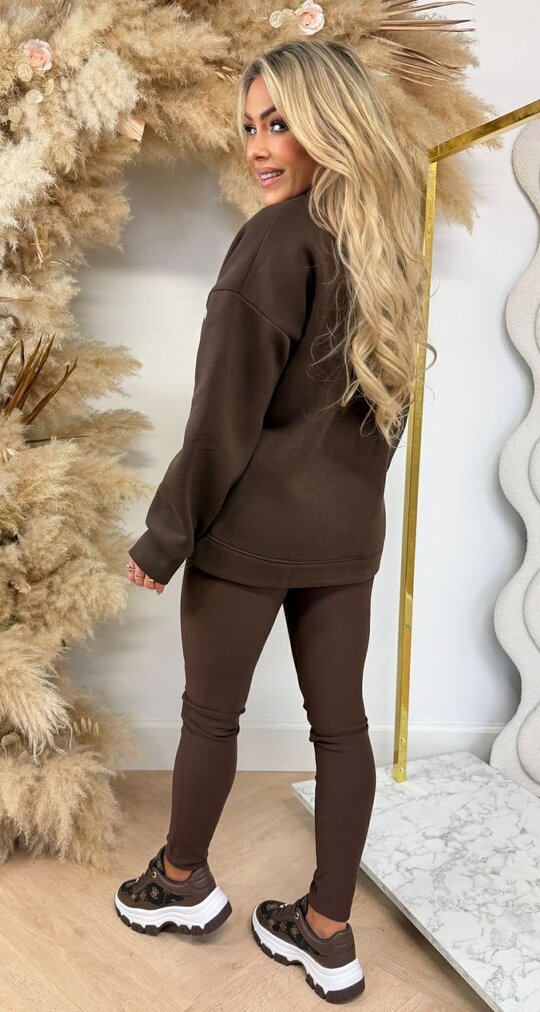 PARIS JUST WEEKEND FLEECE SWEAT *L* CHOCO PARIS JUST WEEKEND FLEECE SWEAT *L* CHOCO