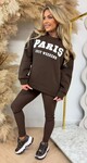 PARIS JUST WEEKEND FLEECE SWEAT *L* CHOCO PARIS JUST WEEKEND FLEECE SWEAT *L* CHOCO