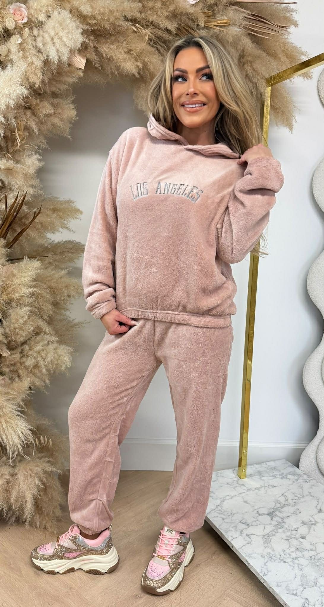 LOS ANGELES HOODIE SET 640 LIGHTPINK