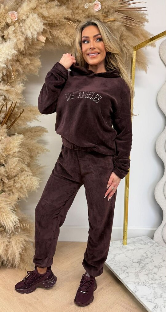 LOS ANGELES HOODIE SET 640 BORDEAUX